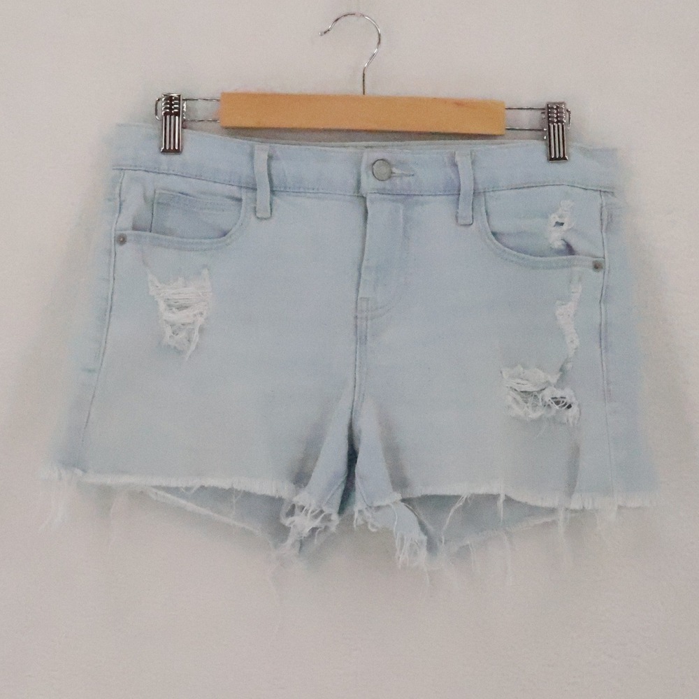 Old Navy Boyfriend Cutoff Denim Shorts Womens Size 6 Light Wash Distressed Retro